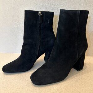 NWT Steve Madden EMBRY  Black Suede Ankle Boots (Sz 9.5)